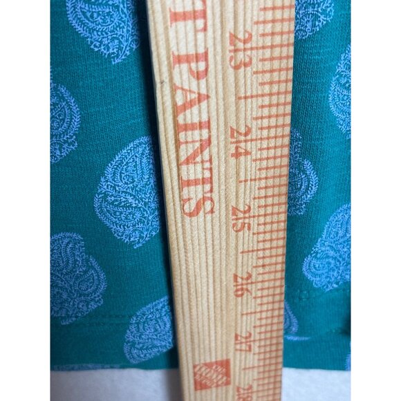 Orvis Womens Teal Paisley Print Half-Zip Pullover Large - Picture 4 of 11